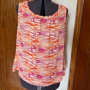 Semi sheer sleeveless blouse XL